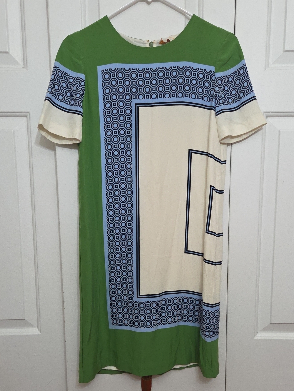 Tory Burch Mallory Silk Colorblock Mini Dress/ 0
